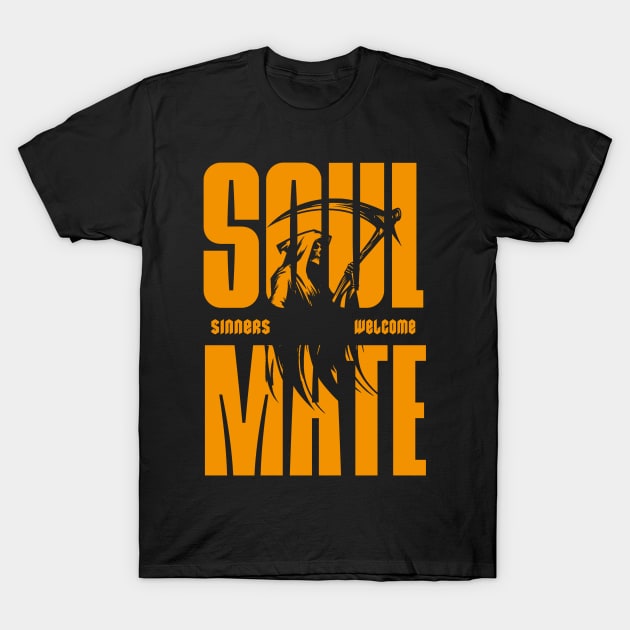 Grim Reper Soul Mate T-Shirt by Delicious Art